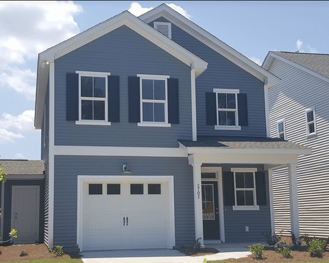 A two story black coloured house at 2702 Poplar Grove Place Summerville, SC 29483