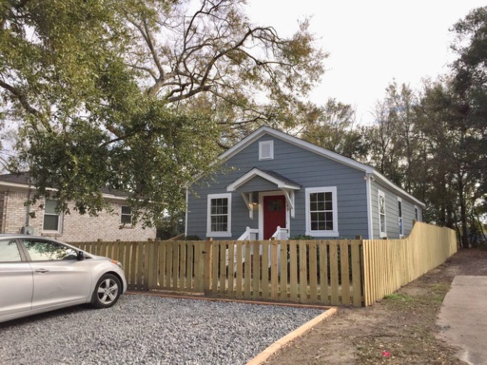 A single story black coloured house at Bexley Street North Charleston, SC 29405