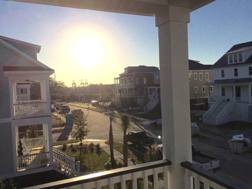 A view of the sunset from the balcony