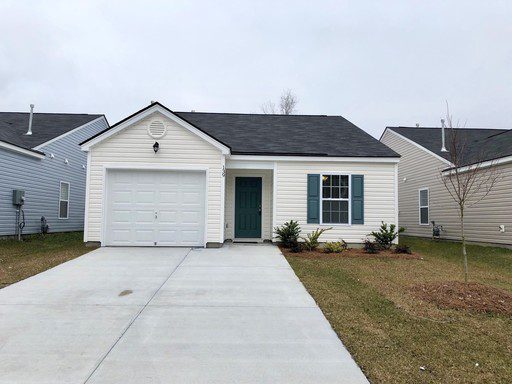 A single story white coloured house at Brittondale Road Summerville, SC 29485