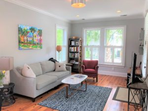 An image of the living room with sofas