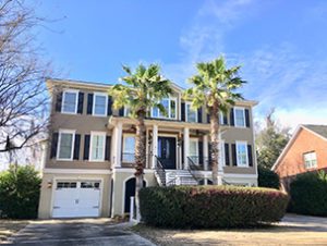 A two story yellow coloured house at Indigo Island Drive Hanahan, SC 29410