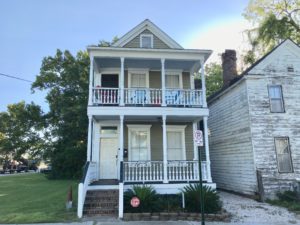 A two story white coloured house at Elliotborough on the Charleston Peninsula