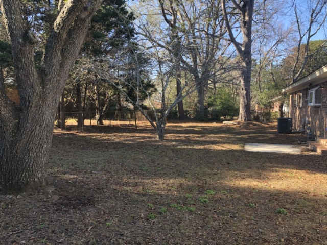 An image of the yard next to the house at 1832 Gippy Lane West Ashley Plantation