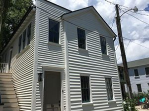 A two story white coloured house at Humphrey Court, Unit B Charleston, SC 29403