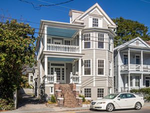 A two story white coloured apartment at Spring Street, Unit A Charleston, SC 29403